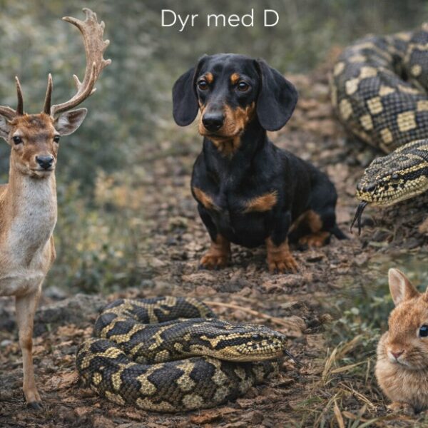 dyr der starter med d