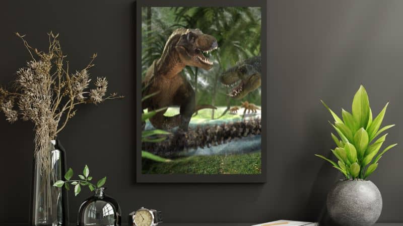 Plakater med dinosaur
