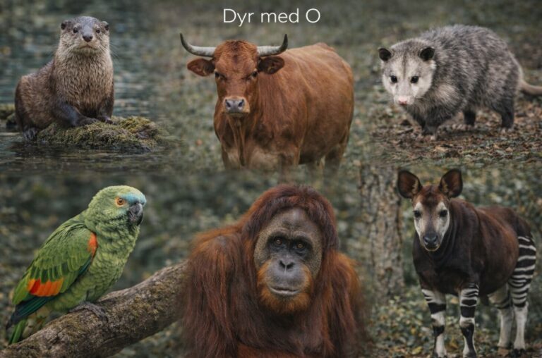 dyr der starter med O