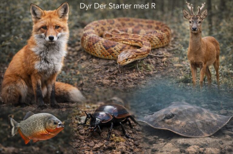 dyr der starter med R