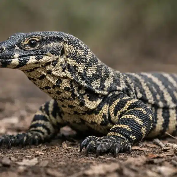 Almindelig båndvaran (Varanus salvator)