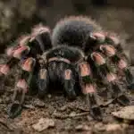 Dansk fugleedderkop kendes ved 5 millimeter lange kæber eller giftkroge Fugleedderkop Brazilian Salmon Pink