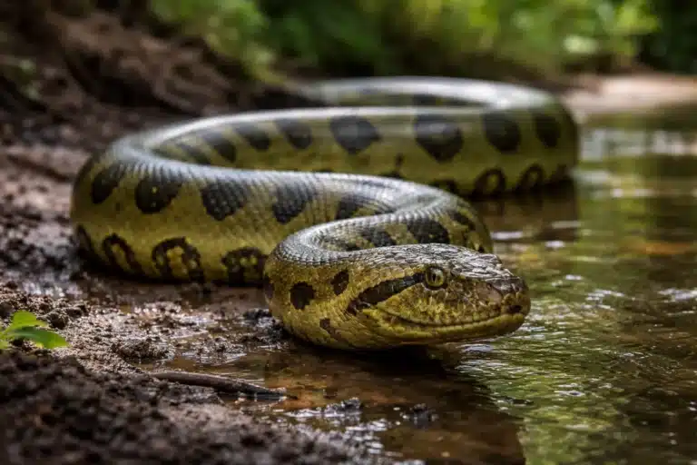 Grøn Anakonda (Eunectes murinus)