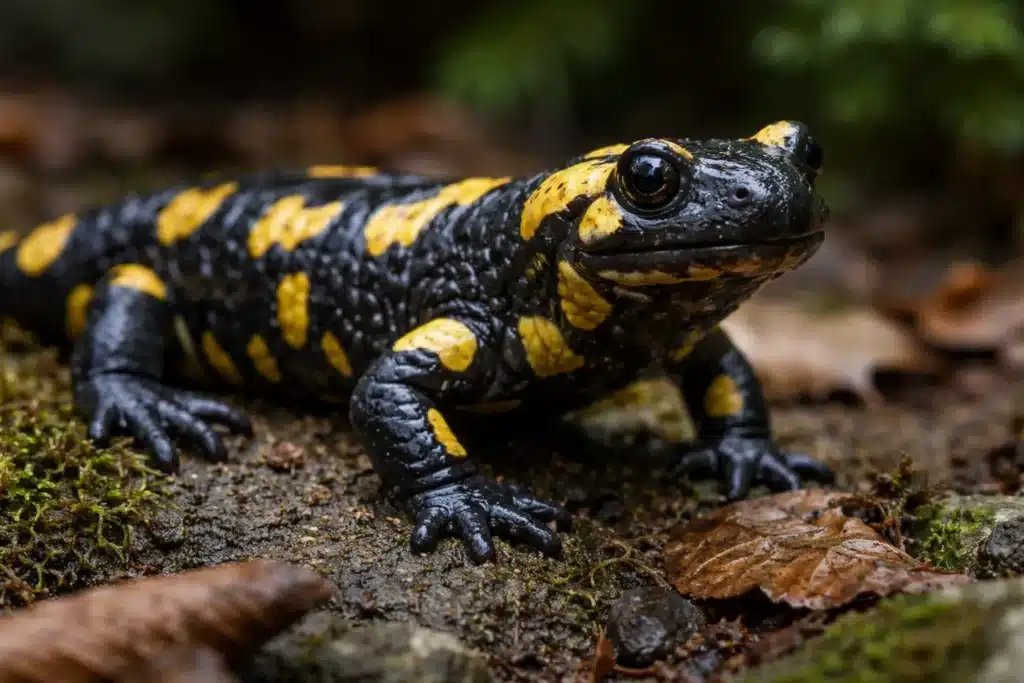 Ildsalamander (Salamandra salamandra) 2 Ildsalamander