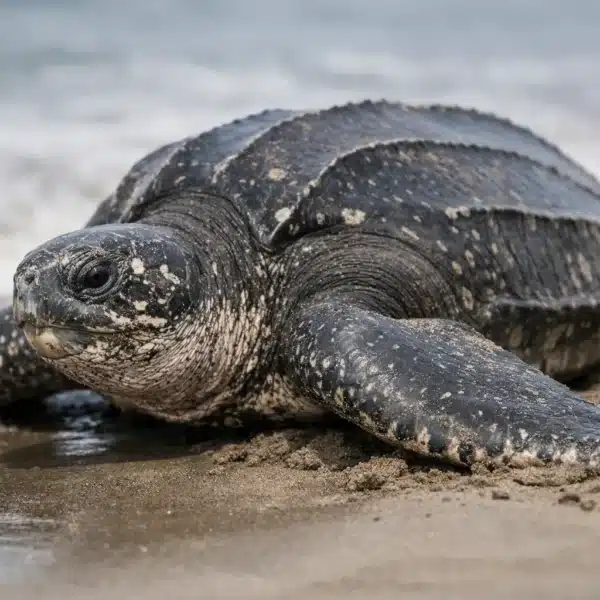 Læderskildpadde (Dermochelys coriacea)