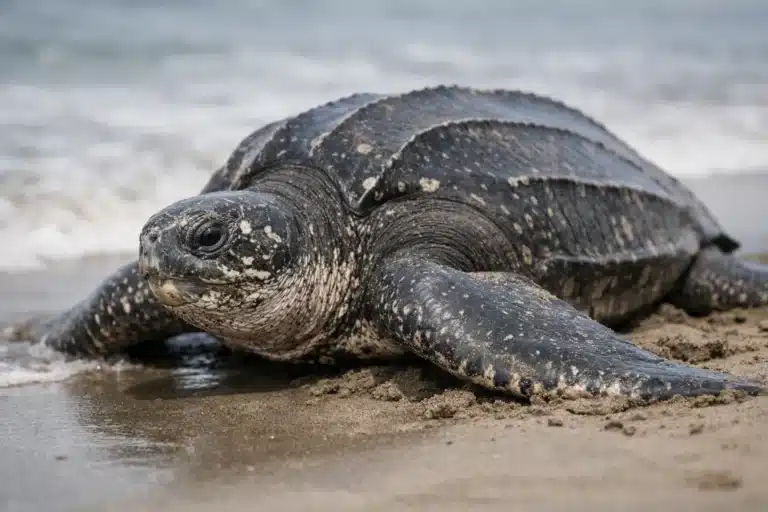Læderskildpadde (Dermochelys coriacea)