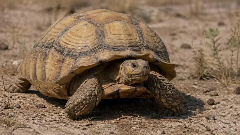 Afrikansk sporeskildpadde (Centrochelys sulcata) 2 Afrikansk sporeskildpaddeCentrochelys sulcata
