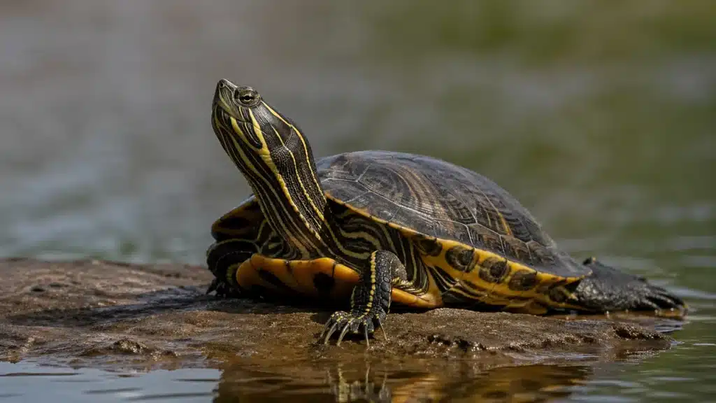 Guløret terrapin (Trachemys scripta scripta) 2 Guloeret terrapinTrachemys scripta scripta