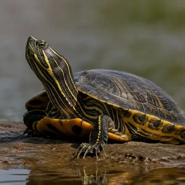 Guløret terrapin (Trachemys scripta scripta)