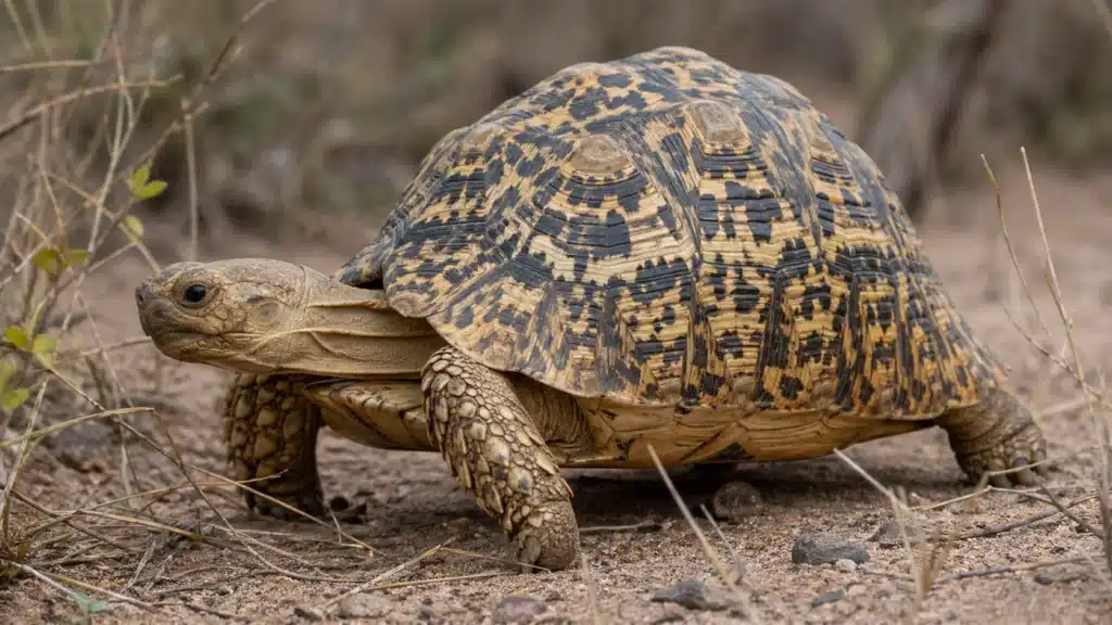 Leopardskildpadde (Stigmochelys pardalis) 2 LeopardskildpaddeStigmochelys pardalis