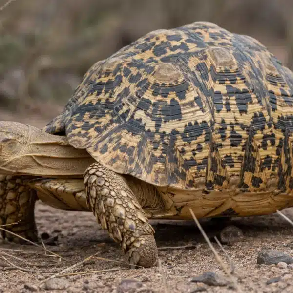 Leopardskildpadde (Stigmochelys pardalis)