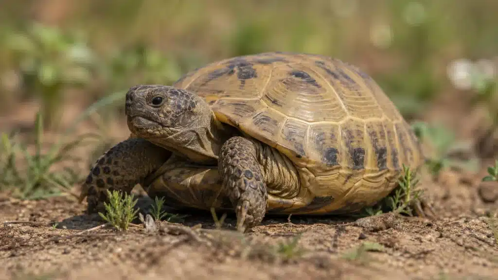 Russisk landskildpadde (Testudo horsfieldii) 2 Russisk landskildpaddeTestudo horsfieldii